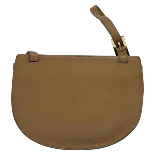 Chloe Georgia Shoulder Bag Leather, BEIGE, LEATHER, Shoulder bag