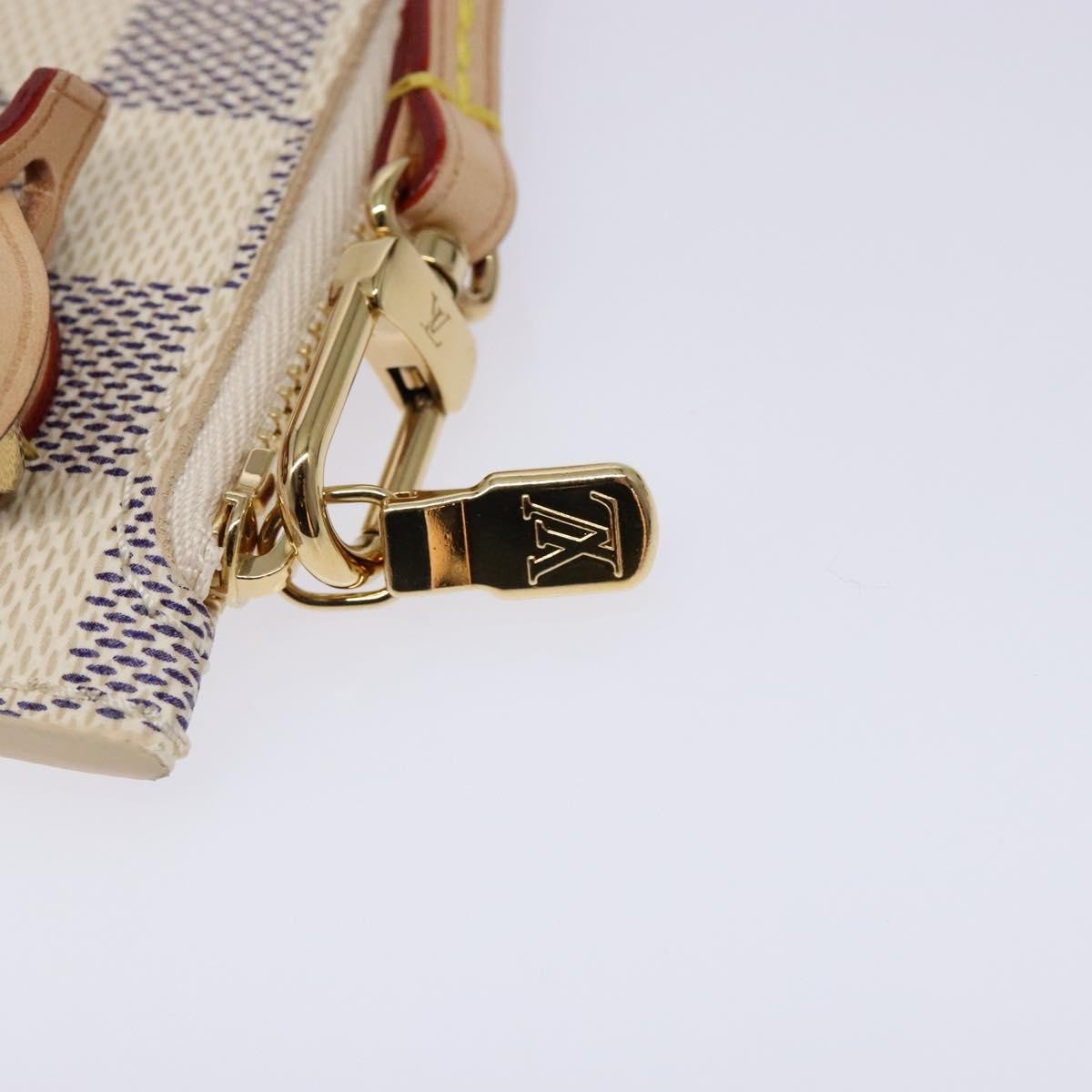 Louis Vuitton Neverfull Pochette Damier, WHITE, CANVAS, Tote bag