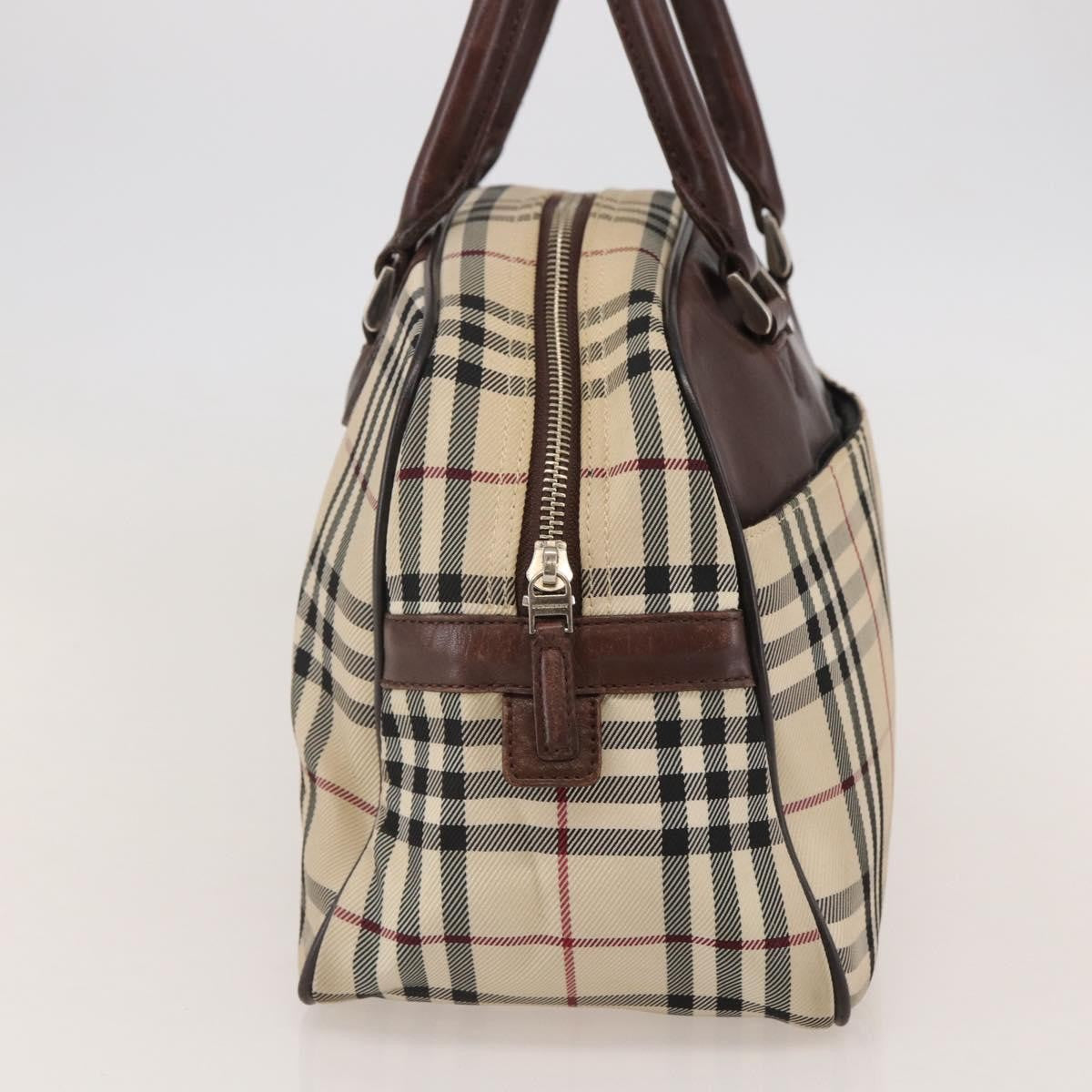 Burberry Nova Check Bowling Bag Canvas, BEIGE, CANVAS, Travel bag