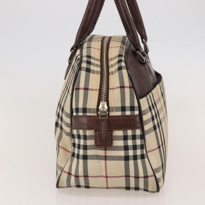 Burberry Nova Check Bowling Bag Canvas, BEIGE, CANVAS, Travel bag