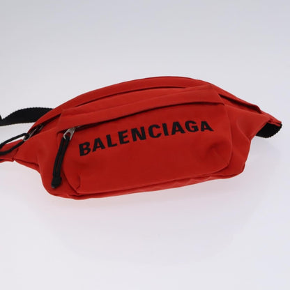 Balenciaga Wheel Belt Bag Nylon, RED, NYLON, Shoulder bag