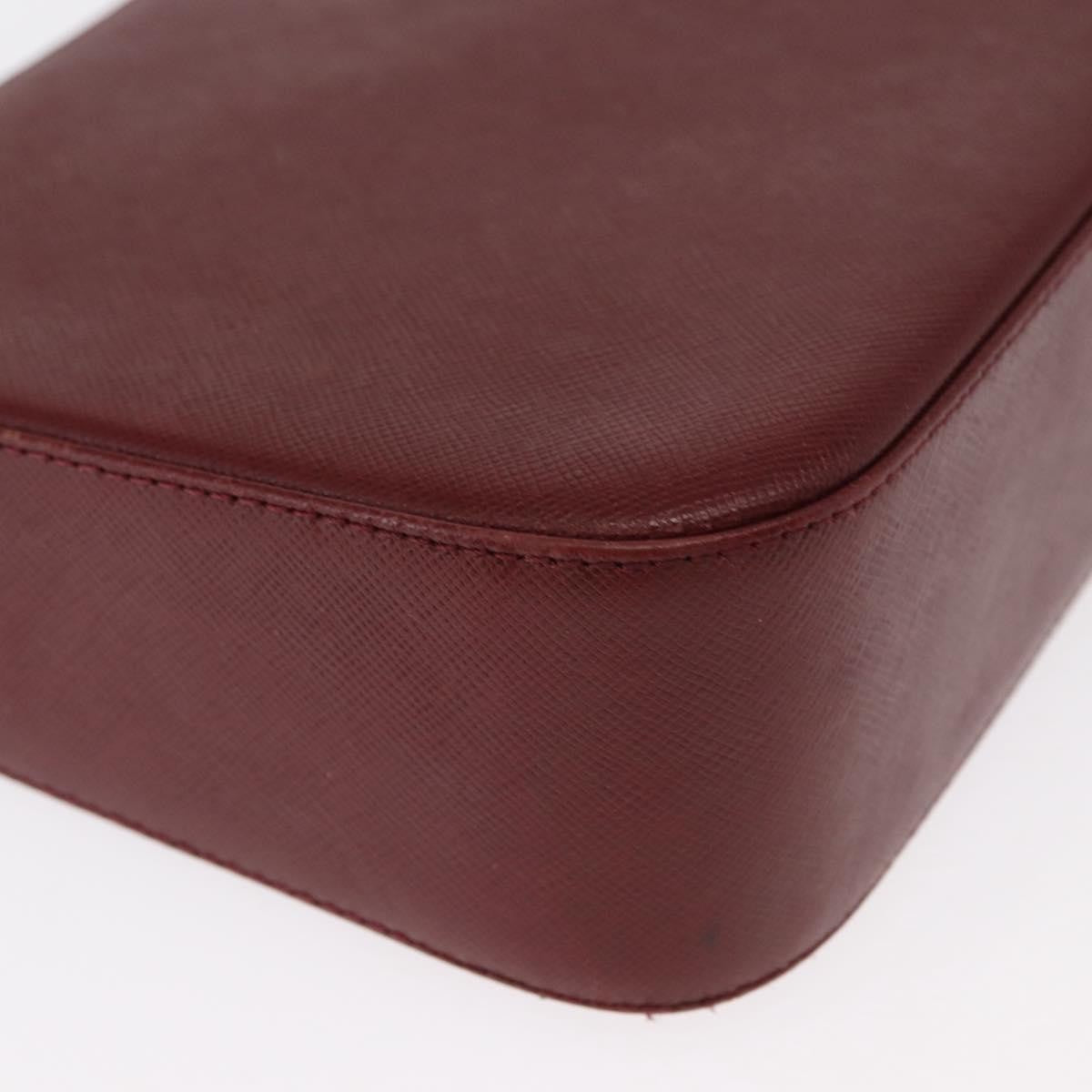 Burberry Vintage Shoulder Bag Leather, BURGUNDY, LEATHER, Shoulder bag