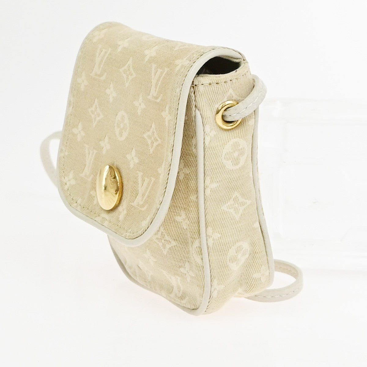 Louis Vuitton Cancun Pochette Monogram Mini Canvas, BEIGE, CANVAS, Clutche & pouche