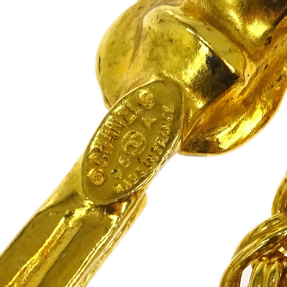 Chanel Vintage Giant CC Pendant Long Necklace Metal, GOLD, GOLD_PLATED, Necklace