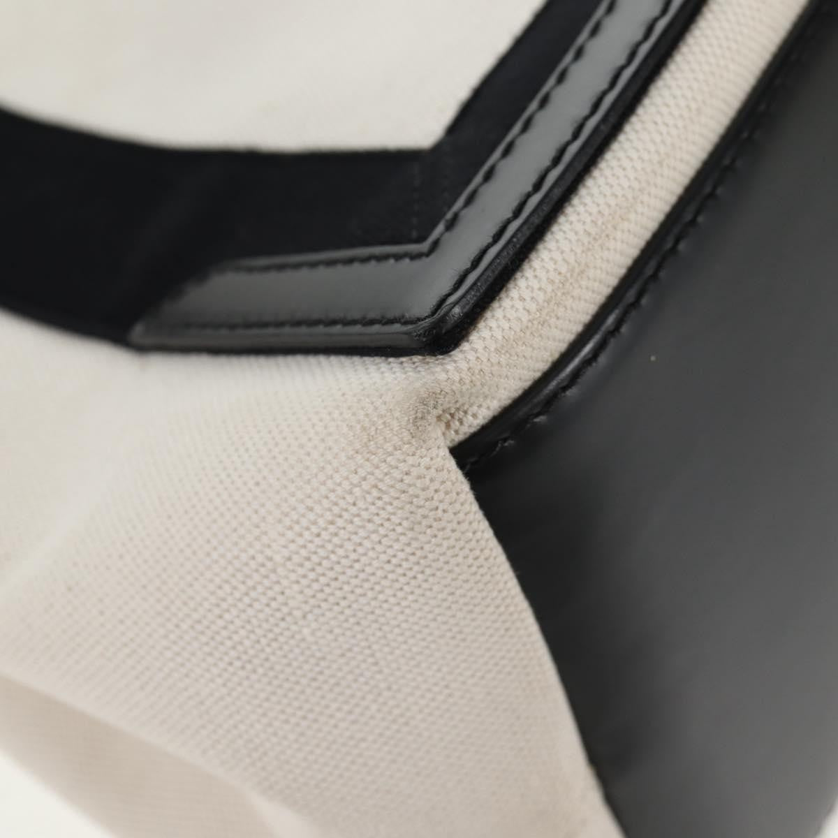 Balenciaga Navy Cabas Canvas with Leather, WHITE, CANVAS, Tote bag