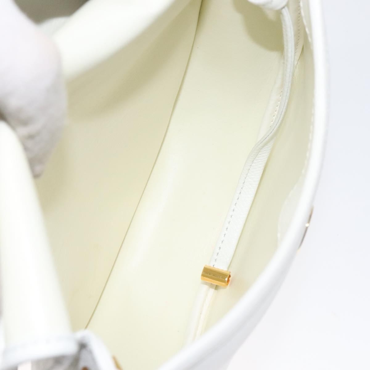 Christian Dior Flap Shoulder Bag Leather, WHITE, LEATHER, Shoulder bag