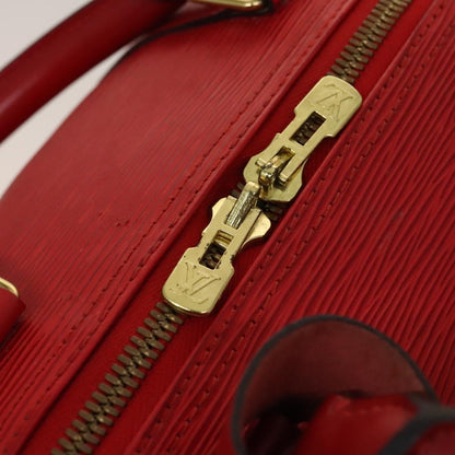 Louis Vuitton Keepall Bag Epi Leather, RED, LEATHER, Travel bag