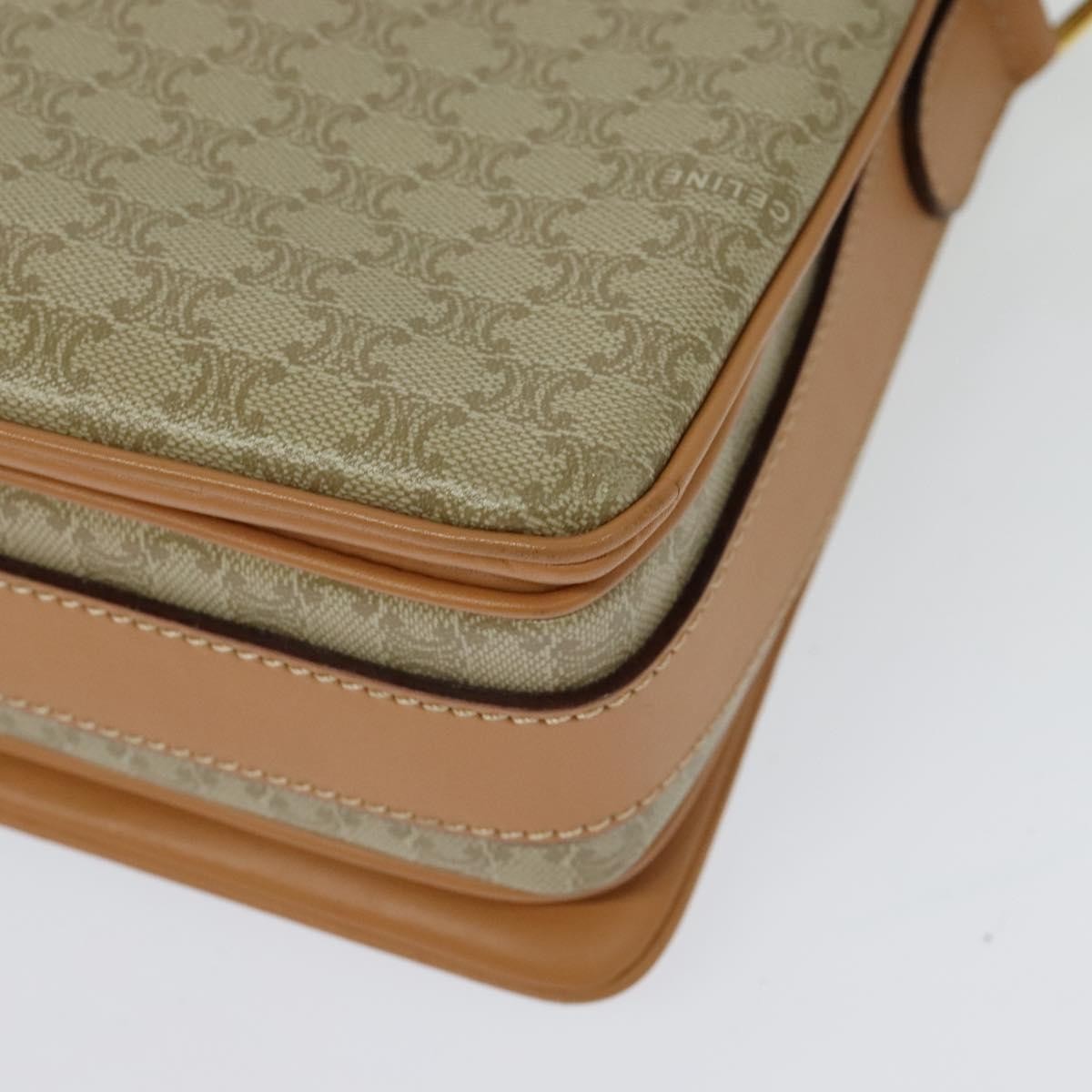 Celine Macadam Shoulder Bag PVC Leather, BEIGE, CANVAS, Shoulder bag