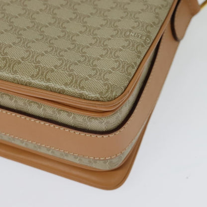 Celine Macadam Shoulder Bag PVC Leather, BEIGE, CANVAS, Shoulder bag