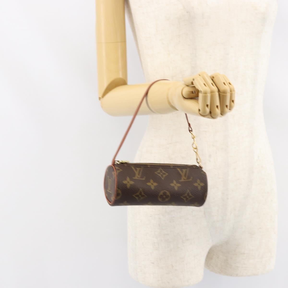 Louis Vuitton Papillon Pochette Monogram Canvas, BROWN, CANVAS, Clutche & pouche