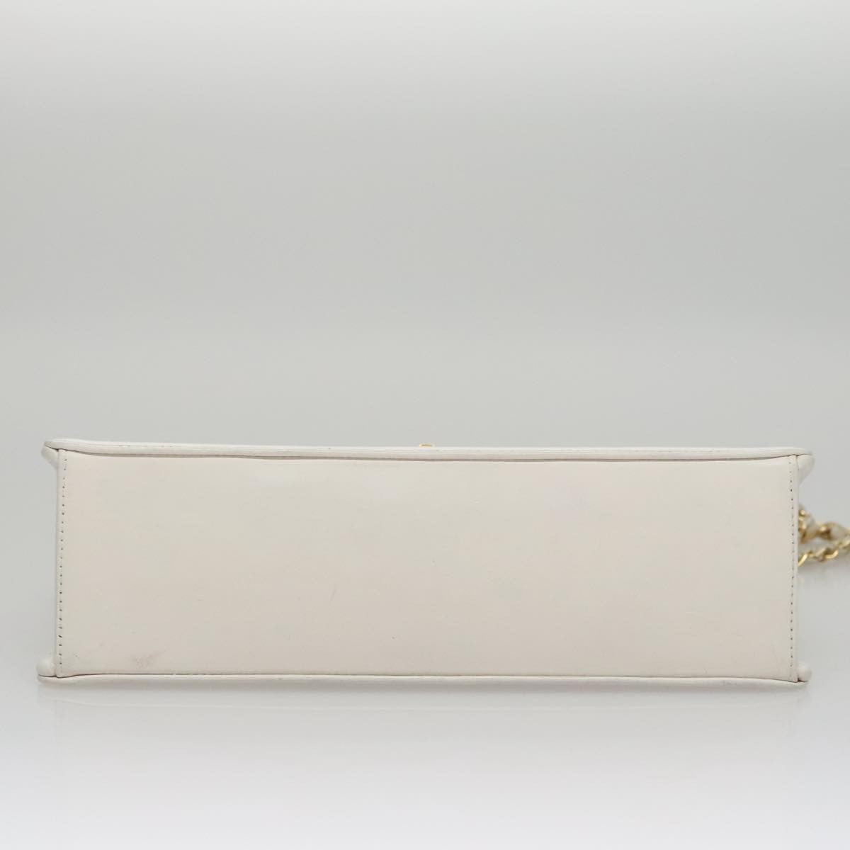 Chanel Flap Clutch Shearling, WHITE, LEATHER, Clutche & pouche