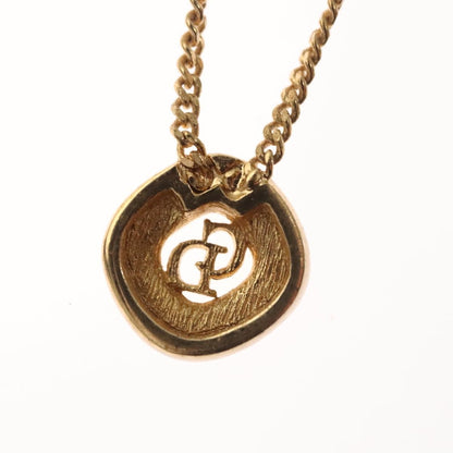 Christian Dior CD Pendant Necklace Metal, GOLD, METAL, Necklace