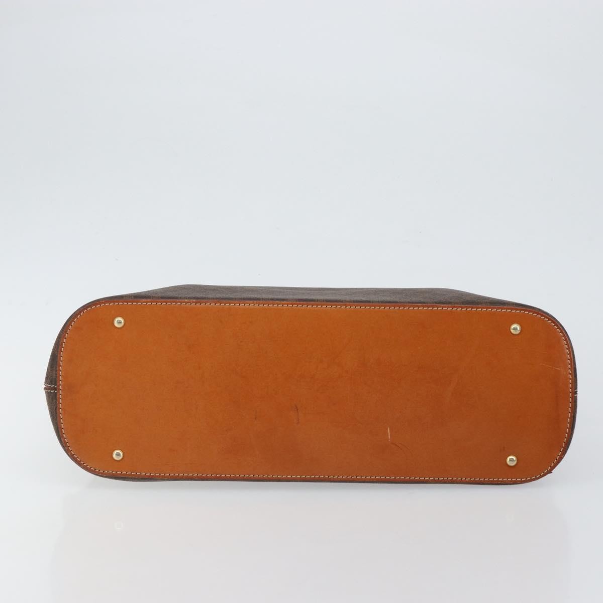 Celine Macadam Handbag Macadam with leather, BROWN, PVC,CANVAS, Handbag