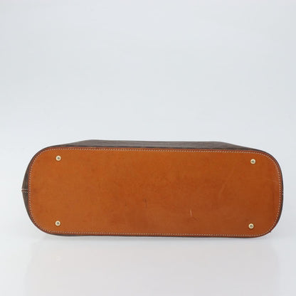 Celine Macadam Handbag Macadam with leather, BROWN, PVC,CANVAS, Handbag