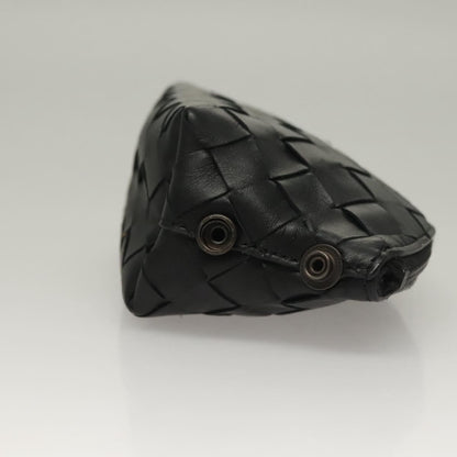 Bottega Veneta Loop Crossbody Bag Intrecciato Nappa, BLACK, LEATHER, Clutche & pouche