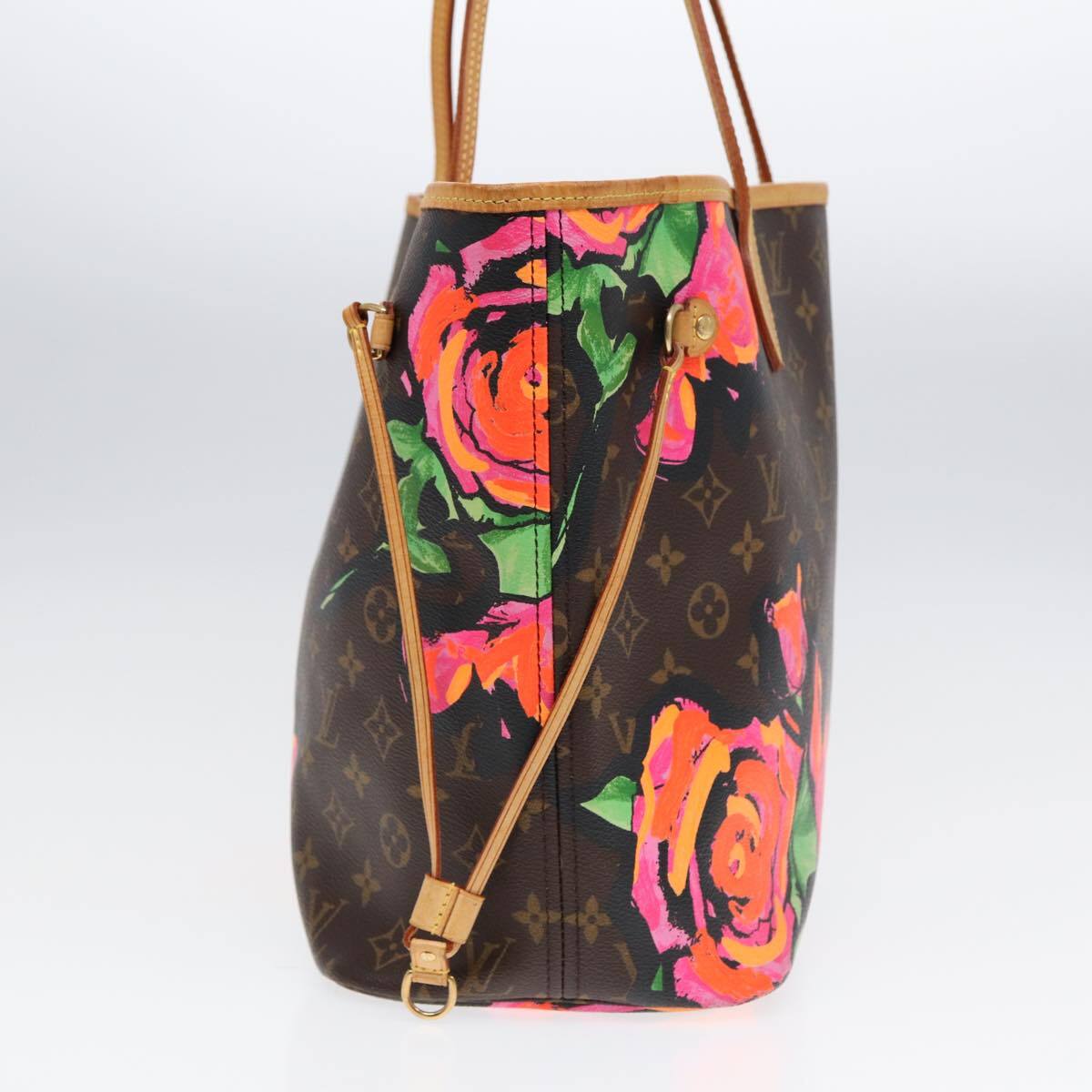 Louis Vuitton Neverfull Tote Limited Edition Monogram Roses, PINK, CANVAS, Tote bag