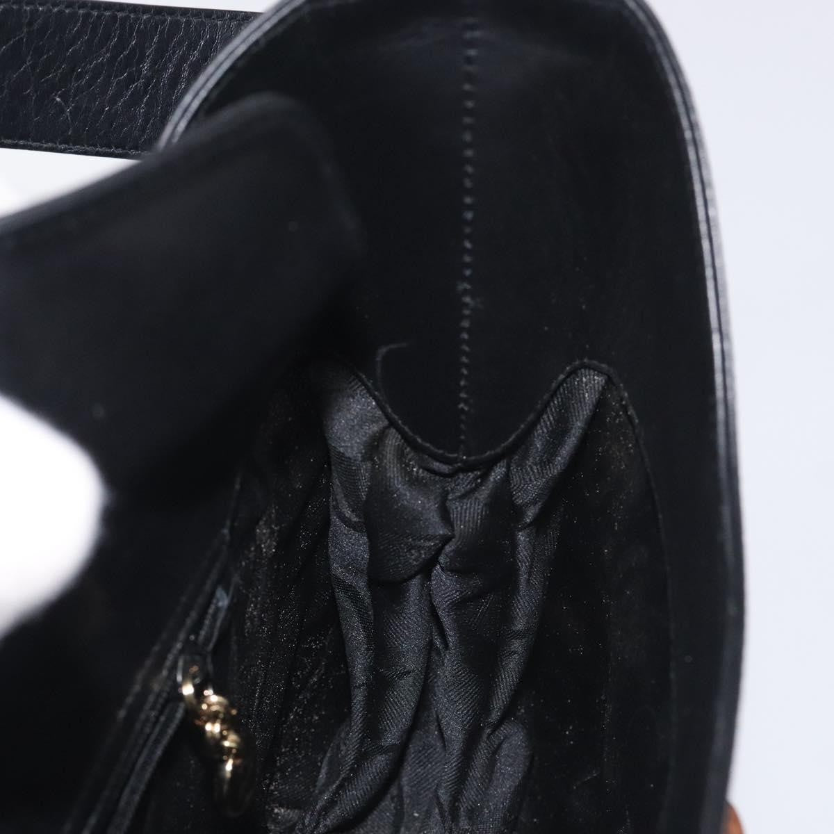 Salvatore Ferragamo Vintage Shoulder Bag Leather, BLACK, LEATHER, Shoulder bag