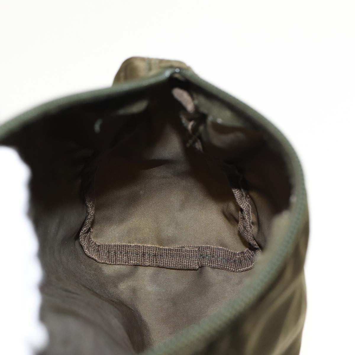 Prada Zip Around Pouch Tessuto, KHAKI, NYLON, Clutche & pouche