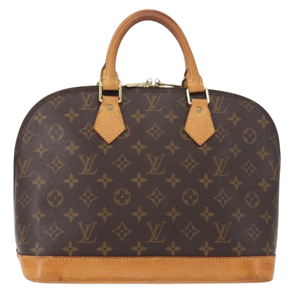 Louis Vuitton Alma Handbag Monogram Canvas, BROWN, CANVAS, Handbag