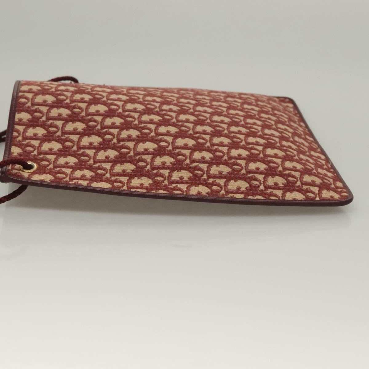 Christian Dior Vintage Trotter Shoulder Bag Canvas, RED, CANVAS, Shoulder bag