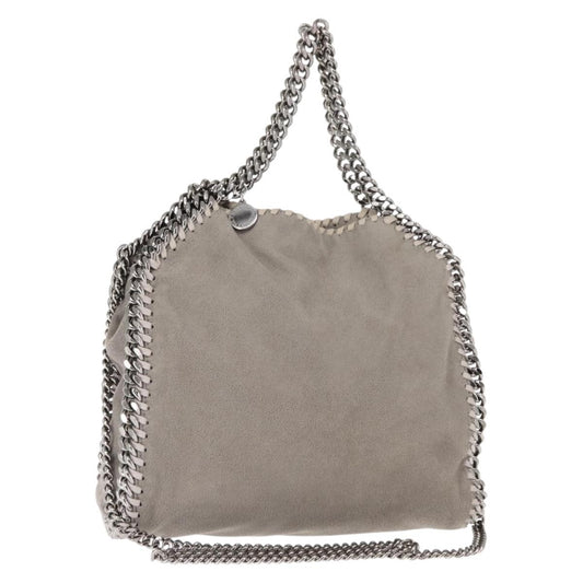 Stella McCartney Falabella Fold Over Crossbody Bag Shaggy Deer, GRAY, POLYESTER, Crossbody bag