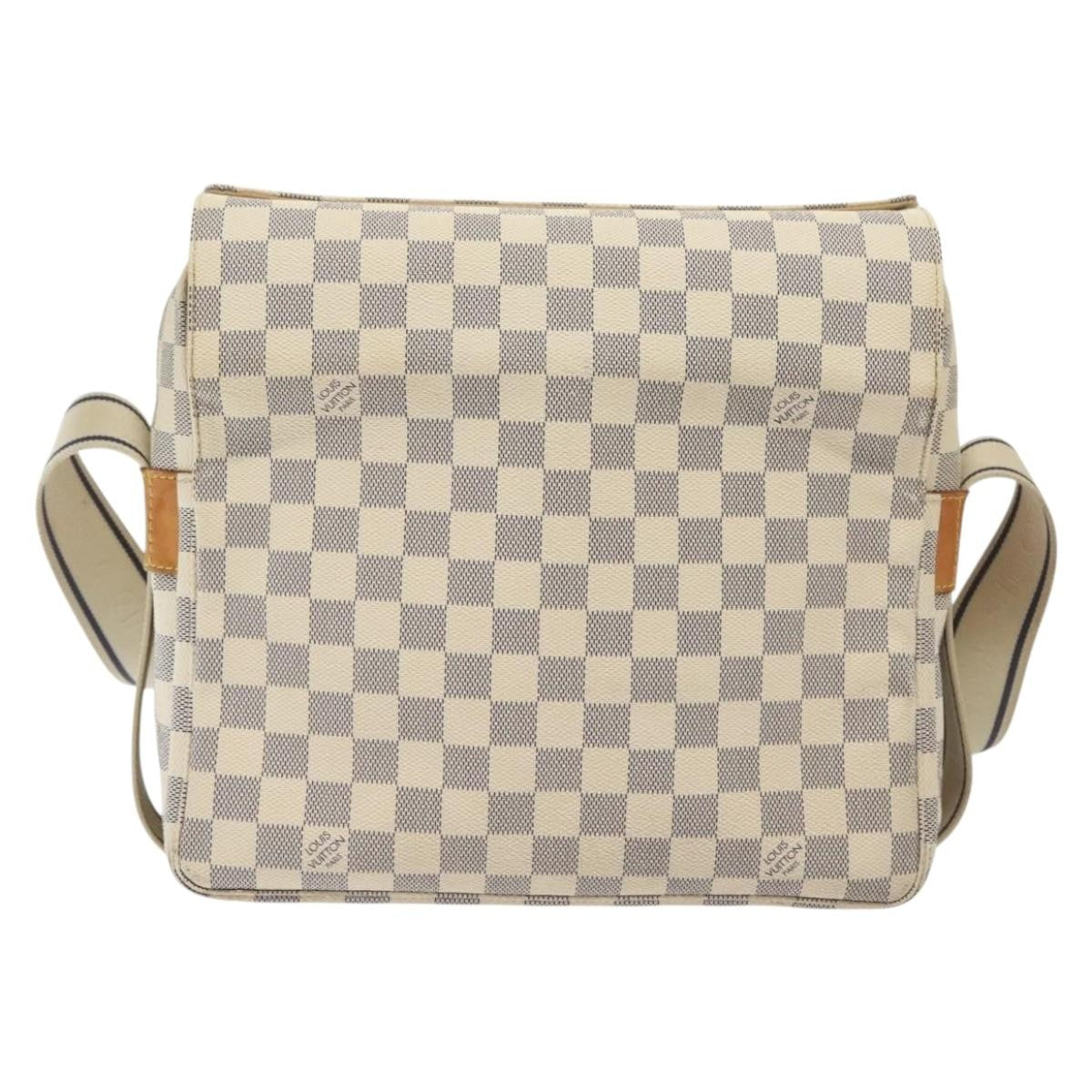 Louis Vuitton Naviglio Handbag Damier, WHITE, CANVAS, Shoulder bag