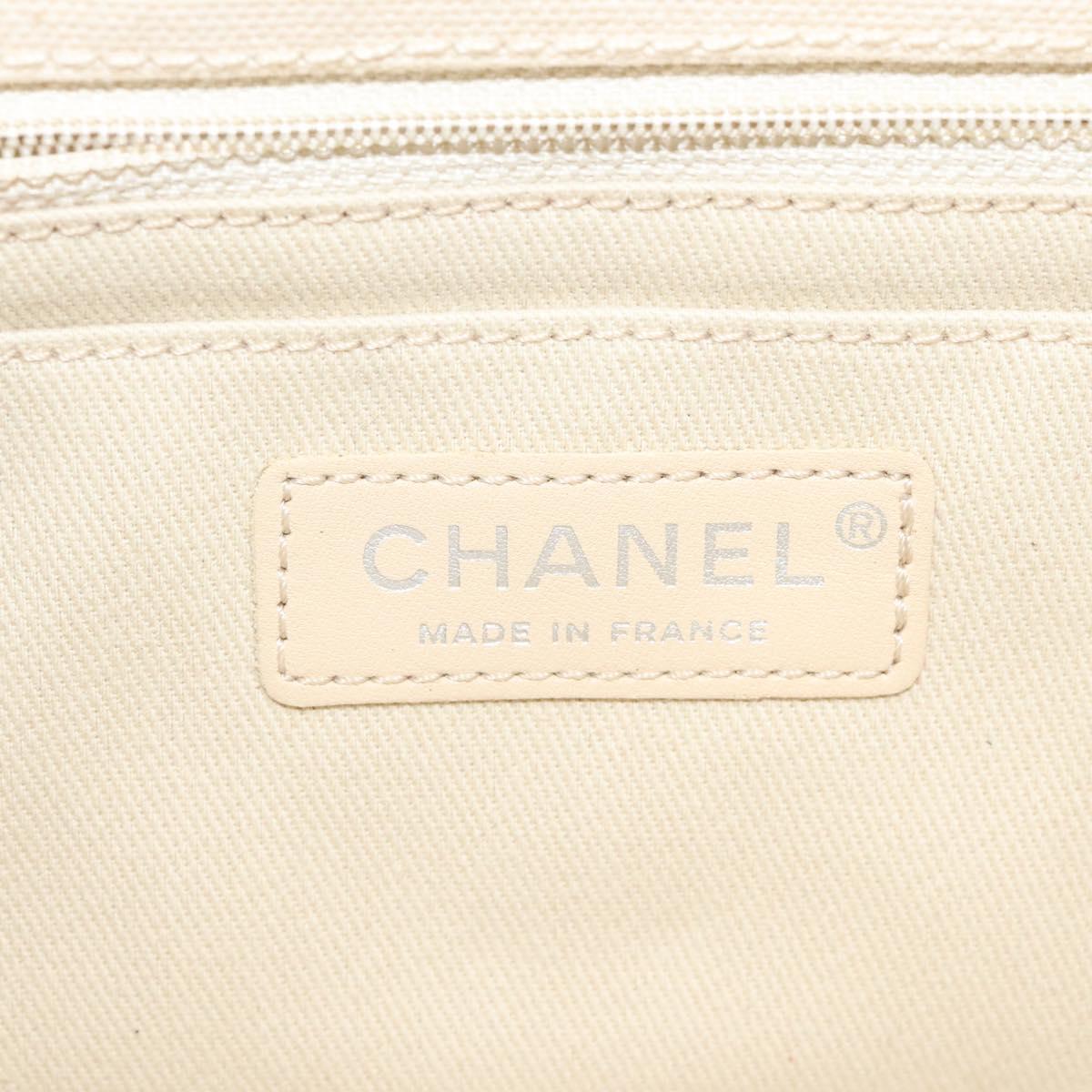 Chanel Cruise Flap Bag Quilted Canvas, ECRU, CANVAS, Clutche & pouche
