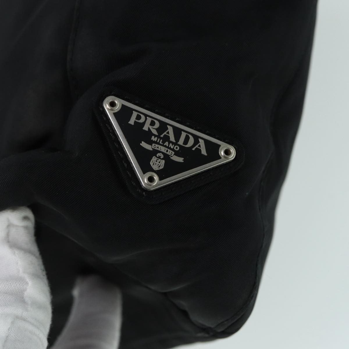 Prada Vintage Handbag Tessuto, BLACK, NYLON, Handbag
