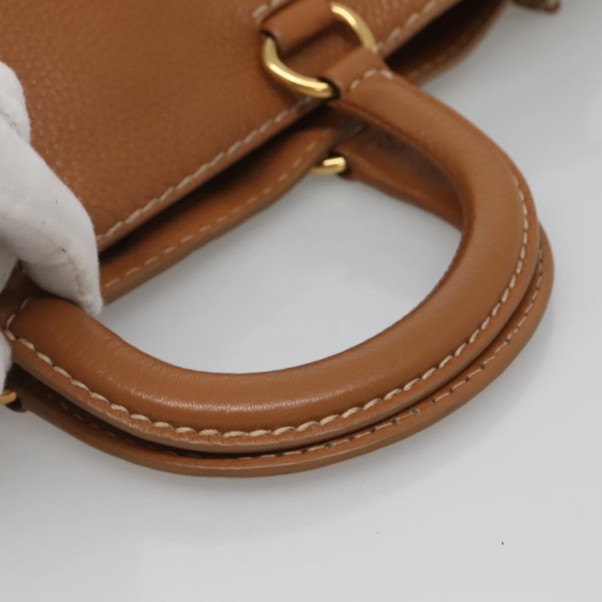 Prada Embossed Logo Convertible Open Tote Vitello Daino, BROWN, LEATHER, Tote bag