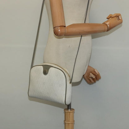Christian Dior Vintage Honeycomb Shoulder Bag Canvas, WHITE, CANVAS, Shoulder bag