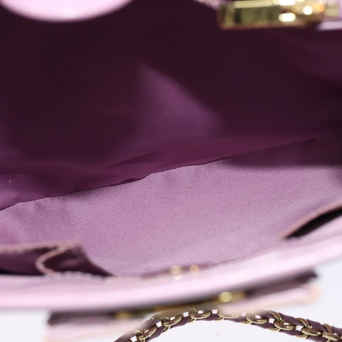 Salvatore Ferragamo Vara Bow Chain Tote Leather, PURPLE, LEATHER, Tote bag