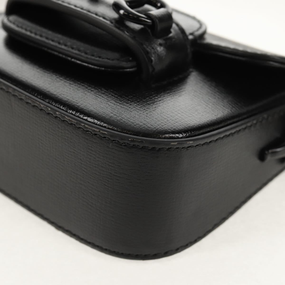 Gucci Vintage Horsebit Shoulder bag Leather, BLACK, LEATHER, Shoulder bag