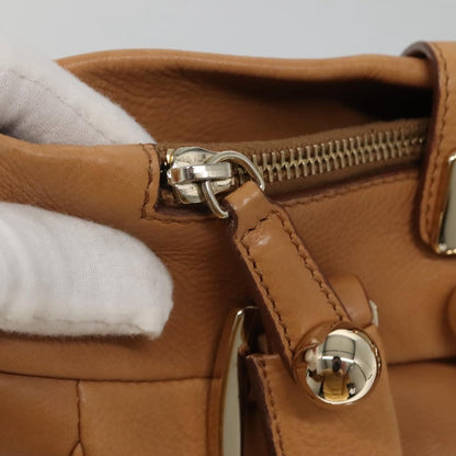 Celine Handbag Leather, BEIGE, LEATHER, Handbag