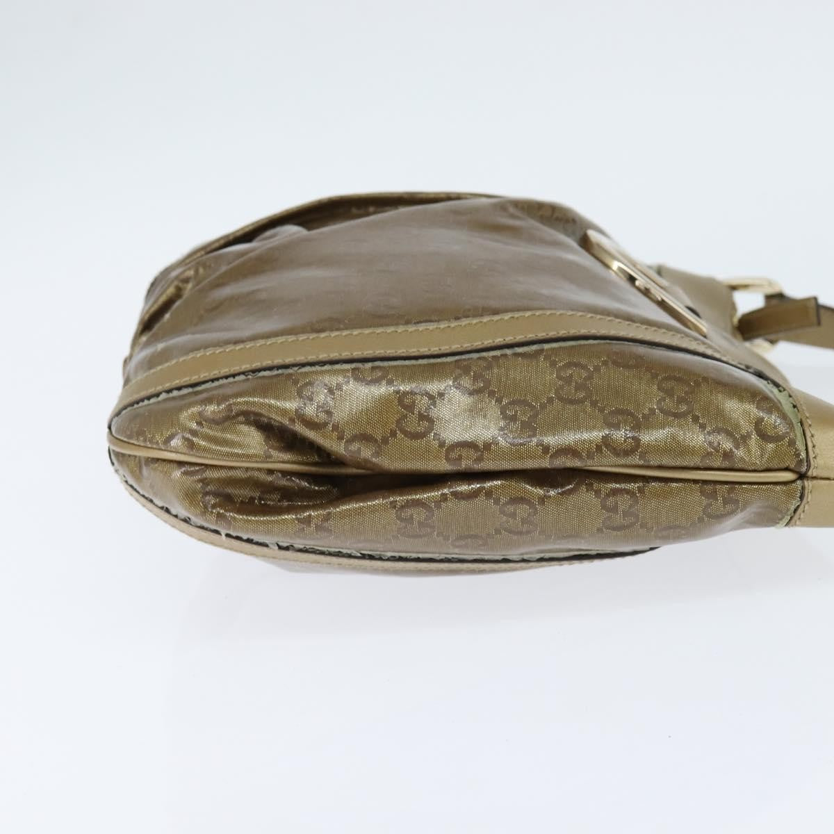 Gucci D Ring Messenger Bag GG Coated Canvas, GOLD, CANVAS, Shoulder bag