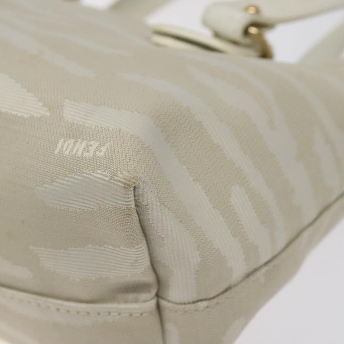 Fendi Vintage Tiger Tote Canvas, WHITE, CANVAS, Tote bag