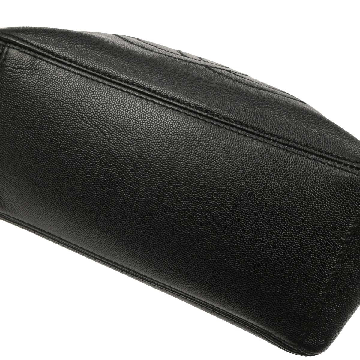 Chanel Vintage CC Resin Chain Tote Leather, BLACK, LEATHER, Tote bag