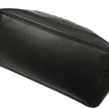 Chanel Vintage CC Resin Chain Tote Leather, BLACK, LEATHER, Tote bag