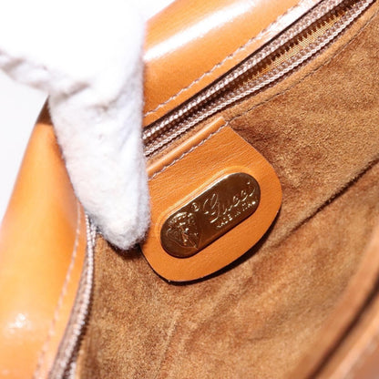 Gucci Vintage Flap Crossbody Bag Leather, BROWN, LEATHER, Shoulder bag