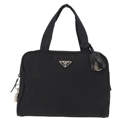 Prada Bowling Shoulder Bag Tessuto, BLACK, NYLON, Shoulder bag