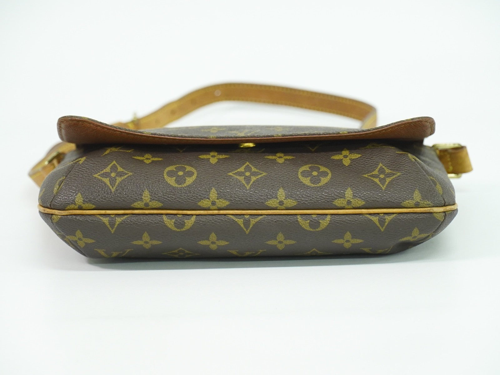 Louis Vuitton Musette Tango Handbag Monogram Canvas, BROWN, CANVAS, Shoulder bag