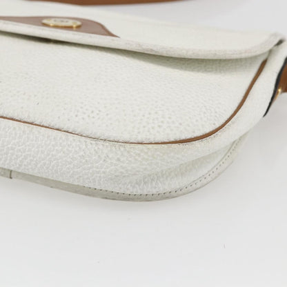Christian Dior Vintage Shoulder Bag Leather, WHITE, LEATHER, Shoulder bag