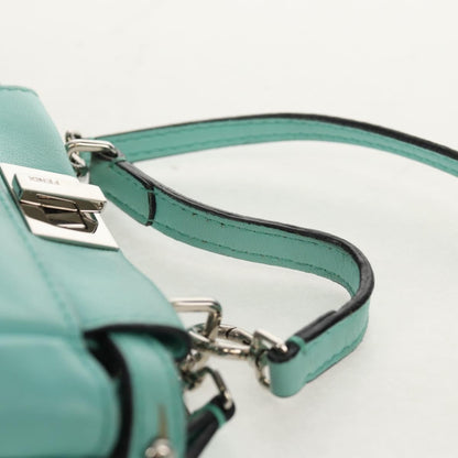 Fendi Peekaboo Bag Leather, TURQUOISE, LEATHER, Handbag