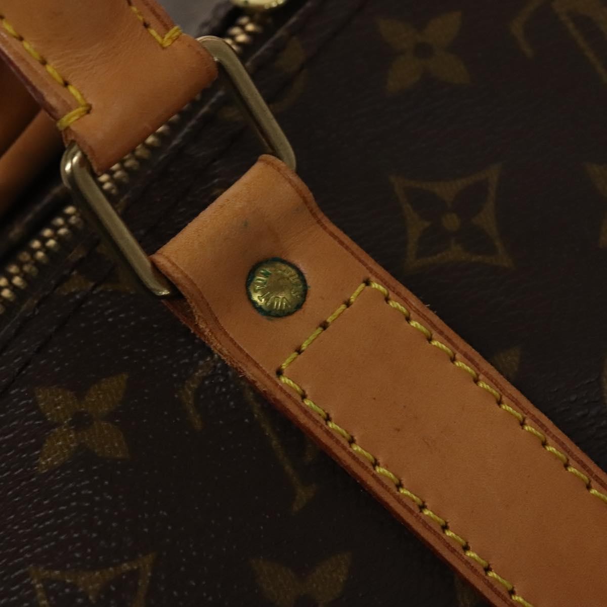 Louis Vuitton Keepall Bag Monogram Canvas, BROWN, CANVAS, Travel bag