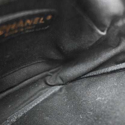 Chanel Scales Camera Bag Leather with Jersey, BLACK, LEATHER, Shoulder bag