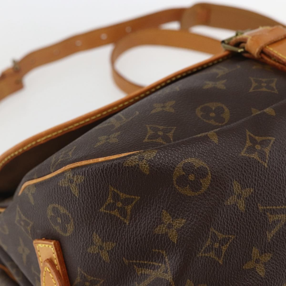 Louis Vuitton Saumur Handbag Monogram Canvas, BROWN, CANVAS, Shoulder bag