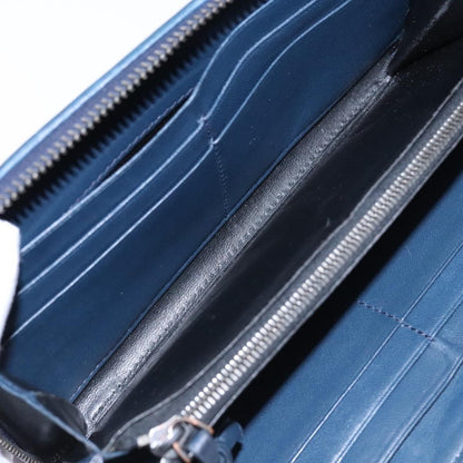 Bottega Veneta Intrecciato Wallet Leather, NAVY, LEATHER, Wallets