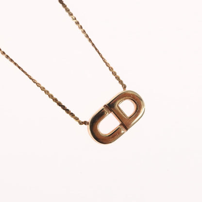 Christian Dior CD Logo necklace Metal, GOLD, METAL, Necklace