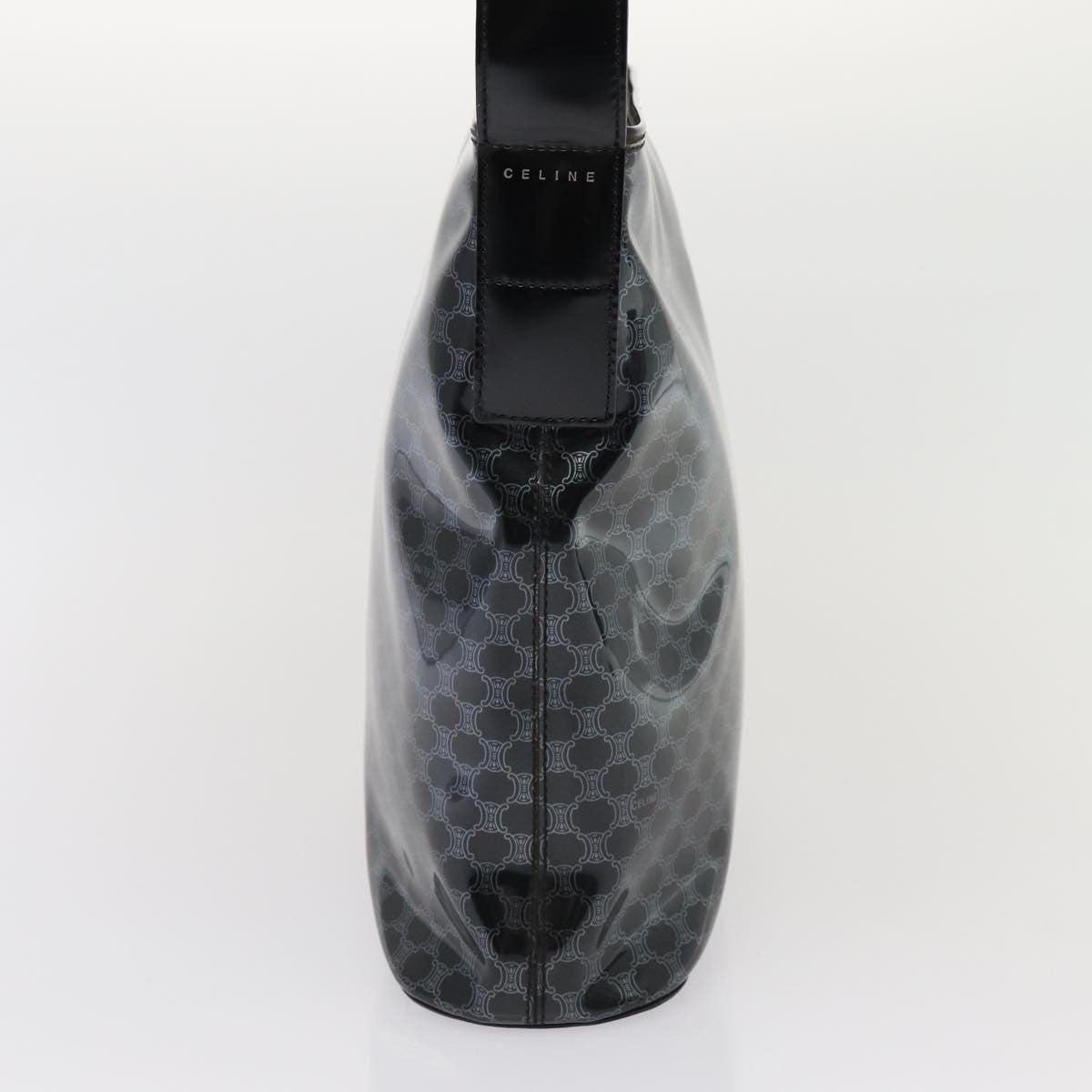 Celine Vintage Macadam Shopper Tote Venyl, BLACK, CANVAS, Tote bag