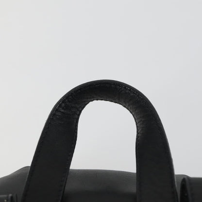 Salvatore Ferragamo Gancini Backpack Leather, BLACK, LEATHER, Backpack