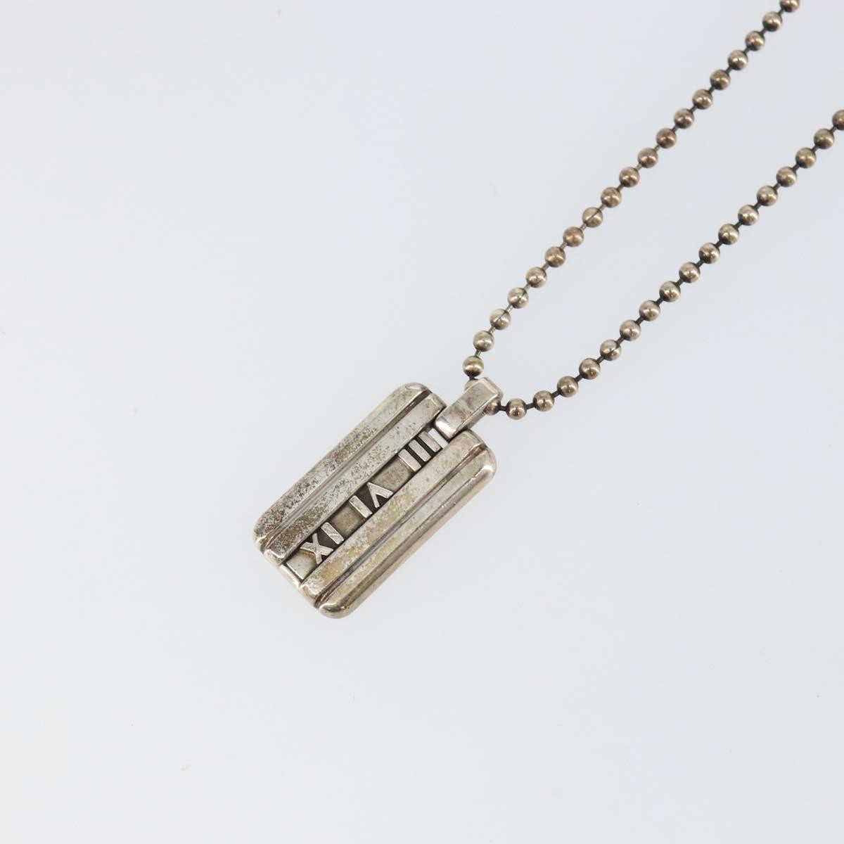 Tiffany & Co. Atlas Bar Pendant Necklace Silver 925, SILVER, SILVER, Necklace